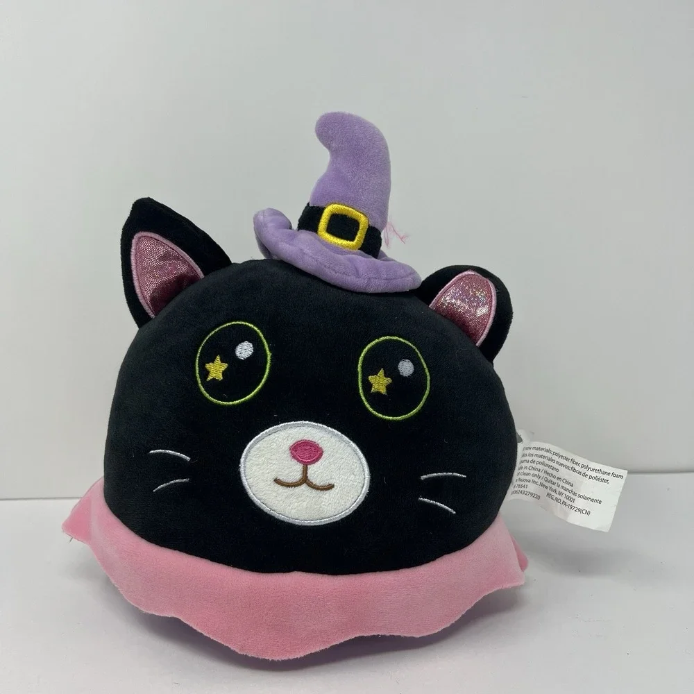 Witch Black‎ Cat Halloween Spooky Plush Squishy Stuffed Animal Toy Home Decor
